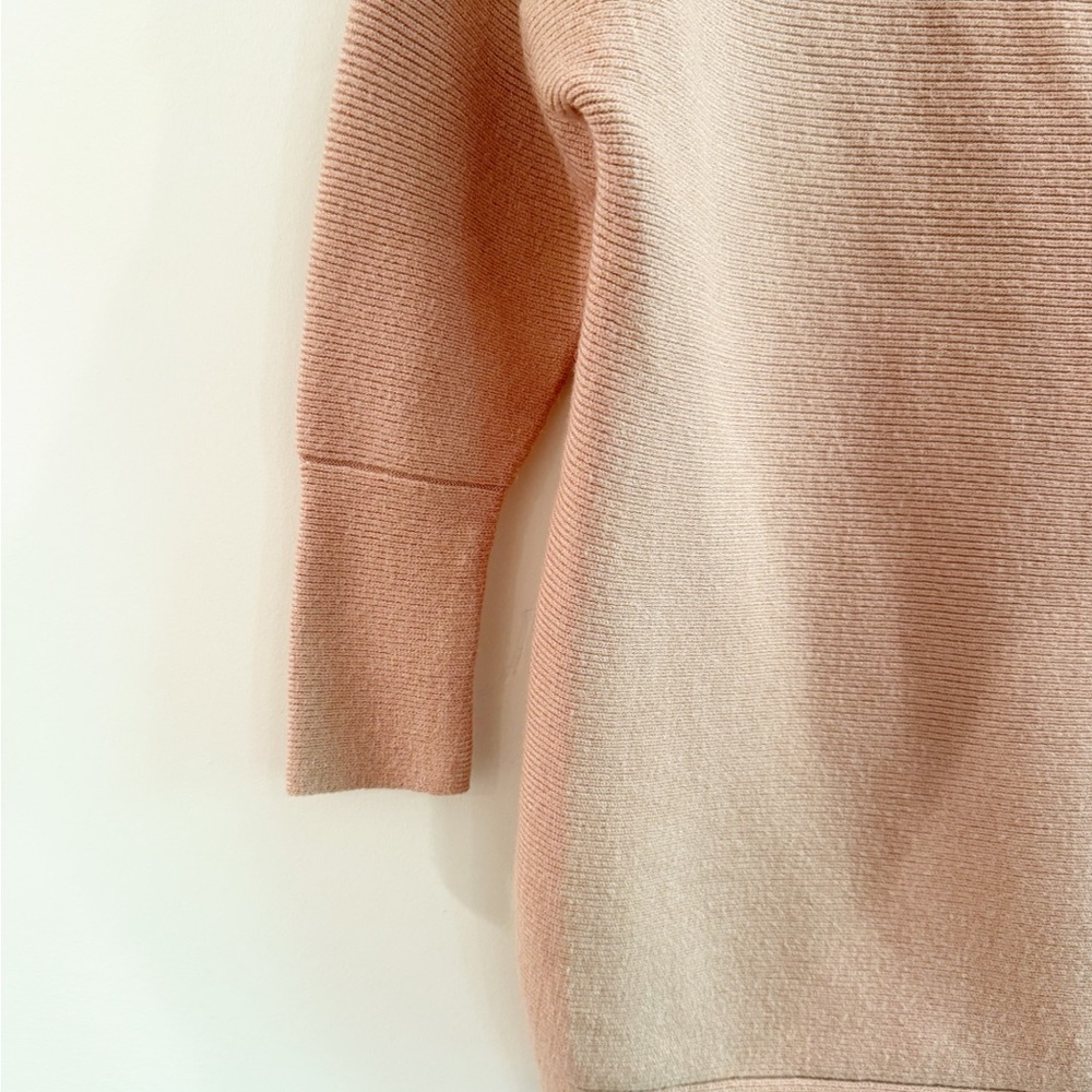 Women’s Turtleneck Batwing Sleeve Oversized Ribbed Knit Tunic Sweater - Picture 12 of 13